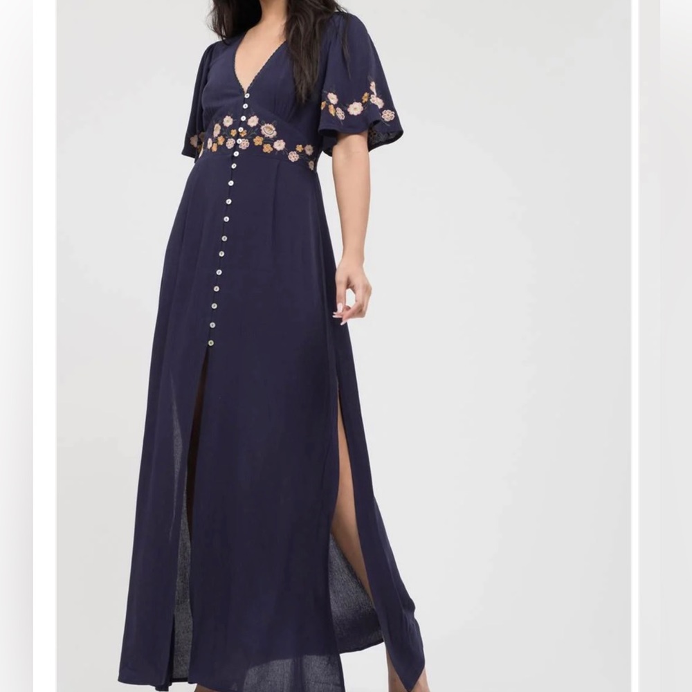 Navy blue maxi dress